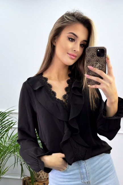Elegancka bluzka z żabotem UNIKA