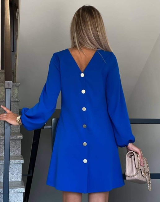 Wizytowa sukienka MARINA niebieska