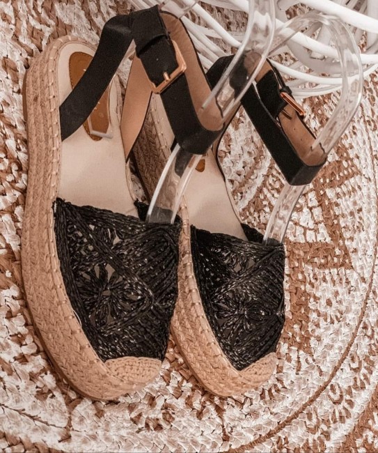 Espadryle Summer Elegance czarne