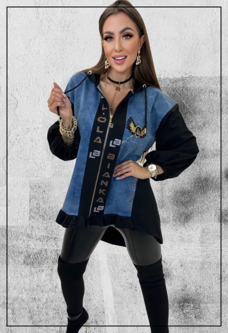 Jeansowa bluza  oversize LOLA BIANCA