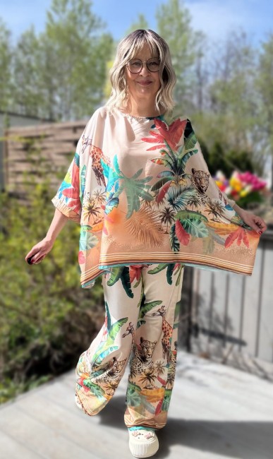 PREMIUM !  Komplet oversize SAFARI SZEPTEM beżowy