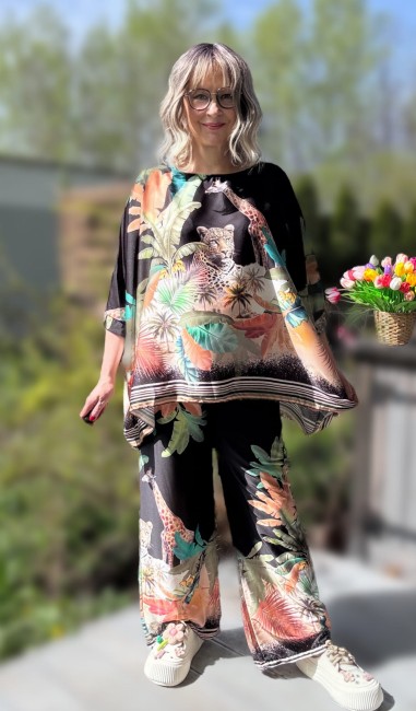 PREMIUM !  Komplet oversize SAFARI SZEPTEM czarny