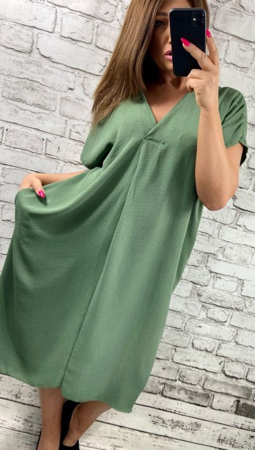 Sukienka plus size BARDZO LUBIANA khaki