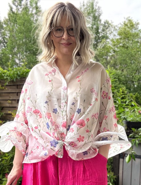 Zwiewna koszula plus size SZEPT KWIATÓW