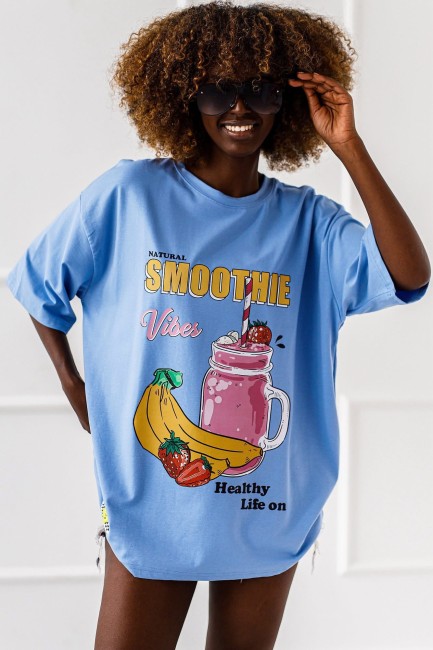 Bawełniana tunika plus size  LATO JAK MALOWANE 