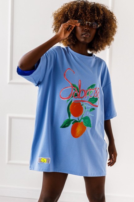 Bawełniana tunika plus size  LATO JAK MALOWANE 