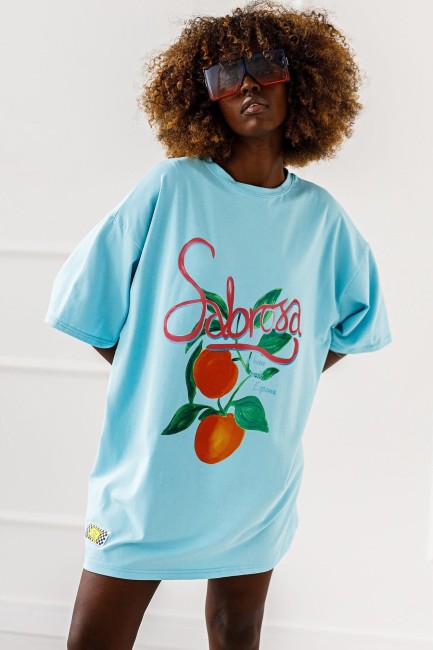 Bawełniana tunika plus size  LATO JAK MALOWANE 