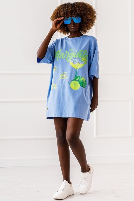 Bawełniana tunika plus size  LATO JAK MALOWANE 