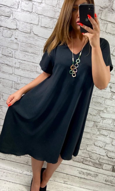 Sukienka plus size ZWYCZAJNIE FAJNA czarna