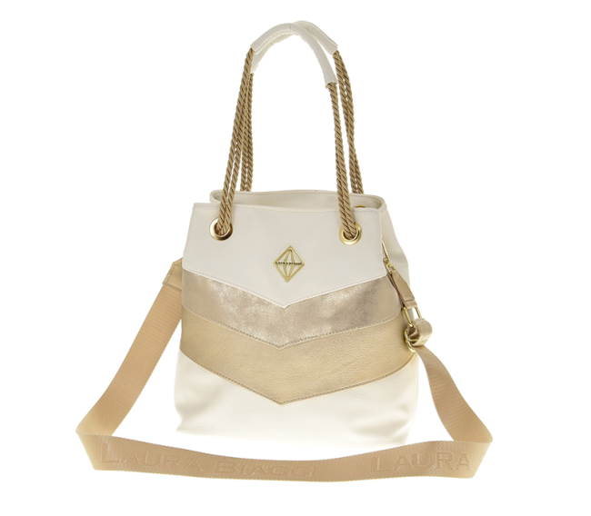 Torebka LAURA BIAGGI Golden Cream ecru