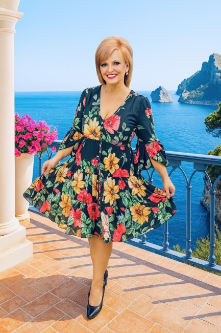 Zwiewna, jedwabna sukienka oversize  JULIETTA