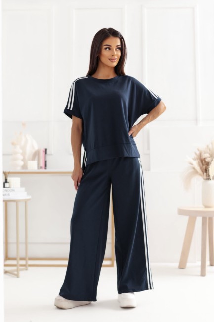 Komplet  dresowy plus size  PRZYJEMNIACZEK granatowy
