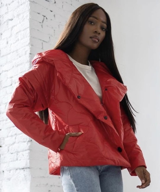 Kurtka kamizelka bezrękawnik plus size SYLVIA czerwona