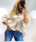 Koszula BROSZKOWA plus size beżowa