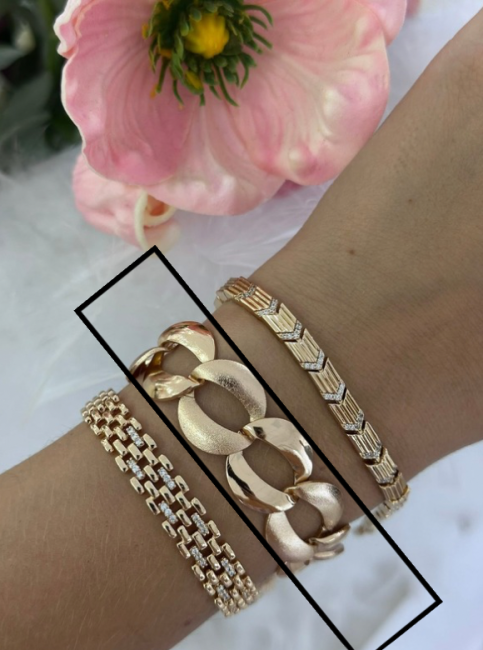 Bransoletka typu pancerka w kolorze złotym