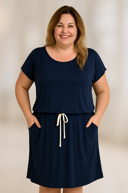 Sukienka MIDI granat