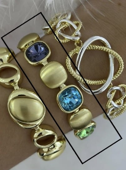 Bransoletka premium z kolorowymi kryształami