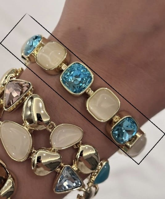 Bransoletka premium z turkusowymi kryształami