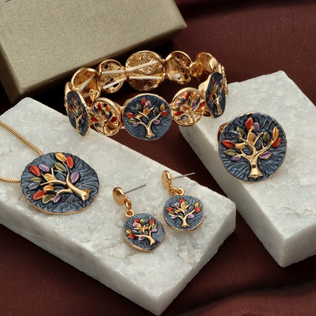  Artystyczny komplet biżuterii DRZEWO MOCY (bez pierścionka)