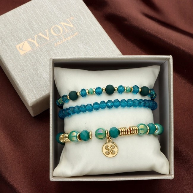 Komplet bransoletek TURKUSOWY BLASK