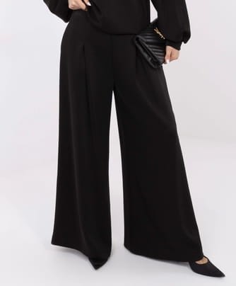 Spodnie masełkowe  plus size LUZELLA czarne