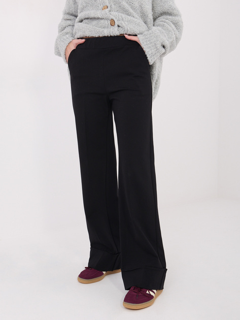 Elestyczne, eleganckie spodnie plus size ELANI czarne