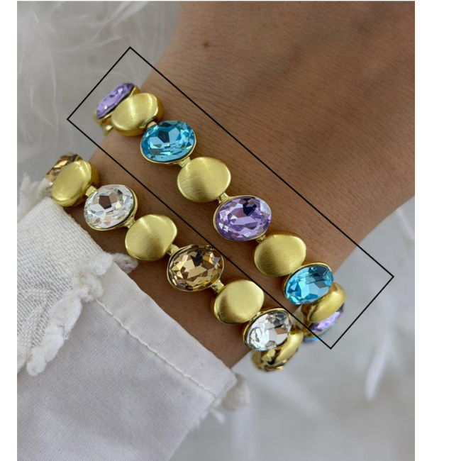 Bransoletka premium z kolorowymi kryształami