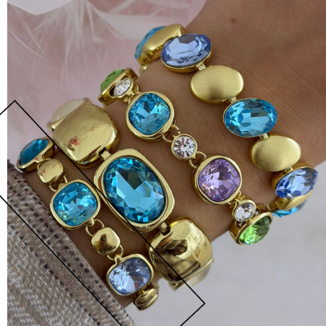 Bransoletka premium z kolorowymi kryształami