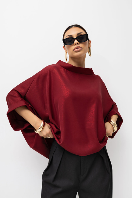 Tunika  oversize plus size  KIMONO SHINE wino