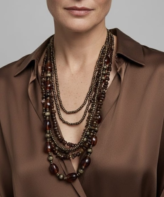 Naszyjnik bursztynowy vintage premium