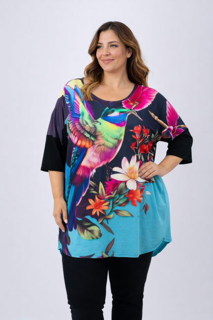 Bawełniana tunika plus size PTAK