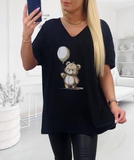 Bawełniana tunika plus MIŚ czarny