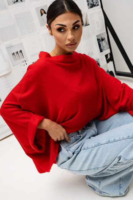 Sweterek kimono plus size od Miss City Official