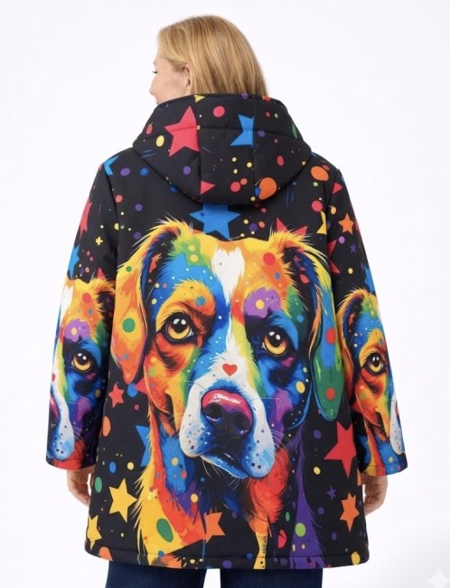 Artystyczna kurtka plus size PIES 