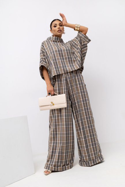 Komplet plus size GRID PATTERN od Miss City Official 