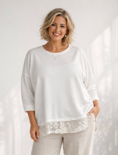 Tunika oversize CARLA ecru