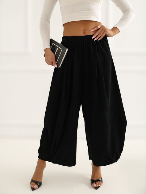 Sztruksowe spodnie plus size ALLADYNKI czarne