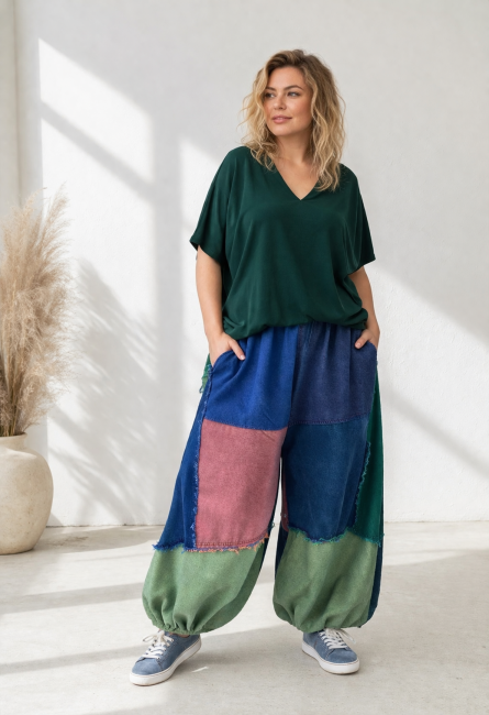 Spodnie jeansowe oversize plus size ALLADYNKI