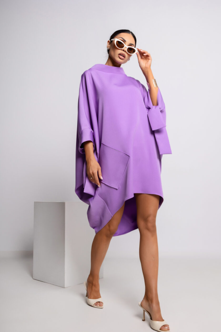 Sukienka KIMONO plus size fioletowa