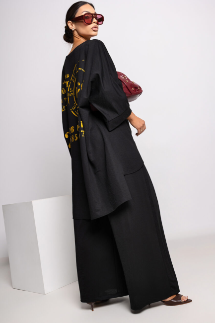 Tunika oversize plus size LOCKED czarna