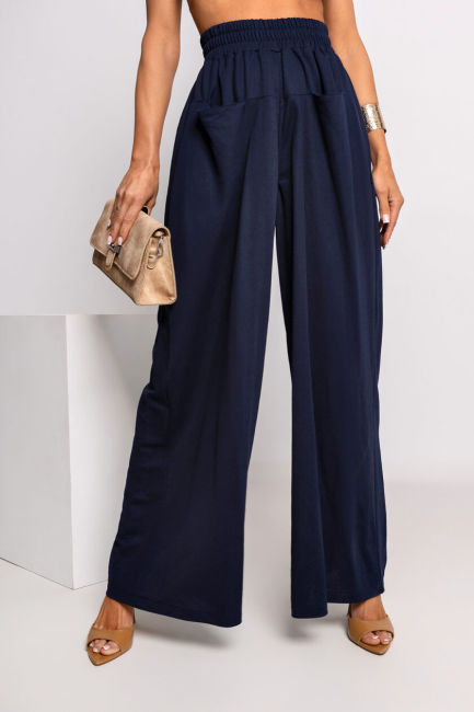 Spodnie oversize LOCKED granatowe