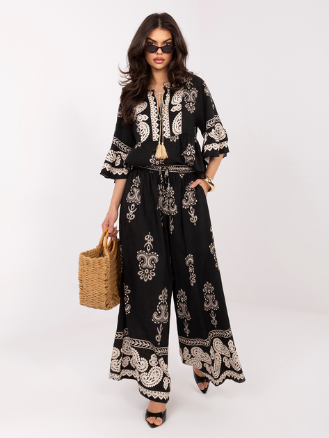 Komplet oversize BOHO czarny