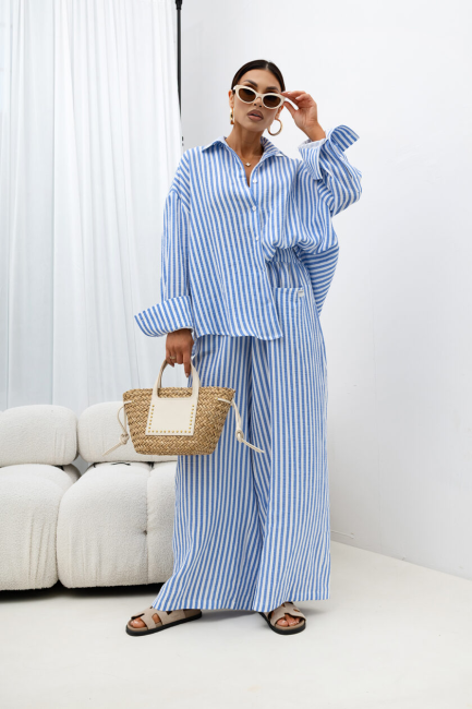 Komplet oversize TAKE IT EASY niebieski