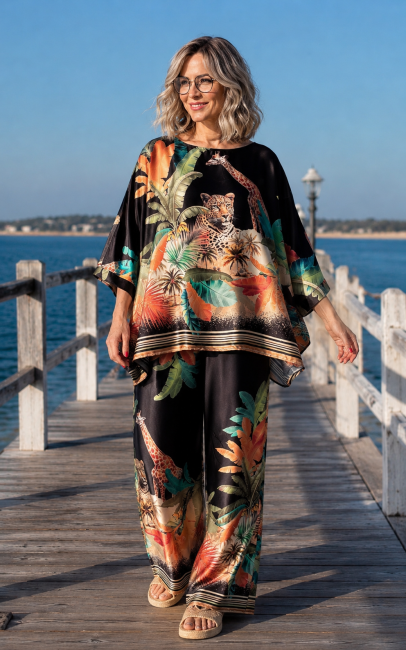 PREMIUM !  Komplet oversize SAFARI SZEPTEM czarny