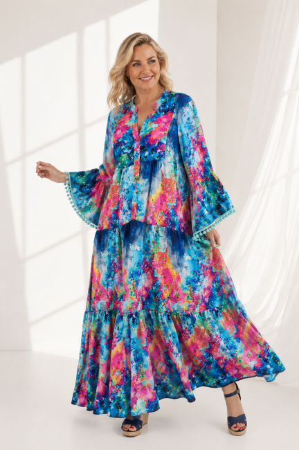 Wiskozowa sukienka plus size KWIATELLA  