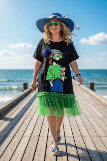 Sukienka plus size oversize SZALONA WARIATKA