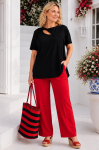 Bawełniana tunika plus size KOKARDA granatowa