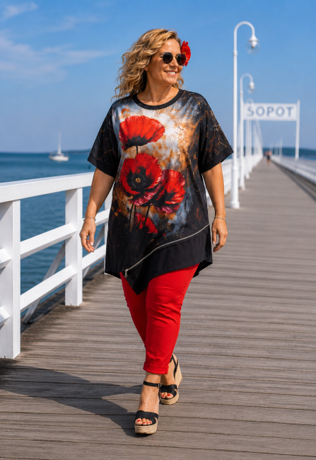 Tunika plus size oversize KWIATULA 