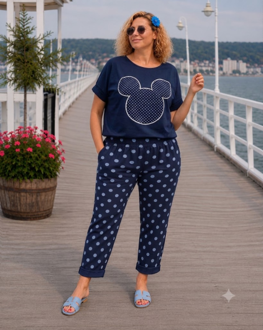 Bawełniana bluzka plus size MYSZKA 