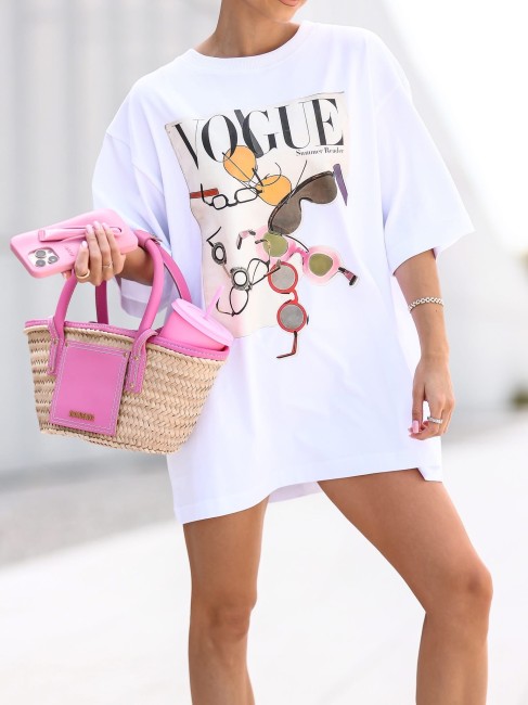 Bawełniana tunika VOGUE biała